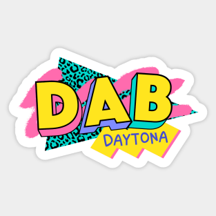 Daytona Beach, Florida Retro 90s Logo Sticker